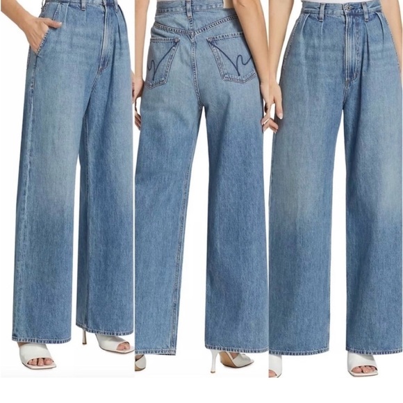Citizens of Humanity Maritzy pleated high rise wide leg trouser jeans - Picture 1 of 16